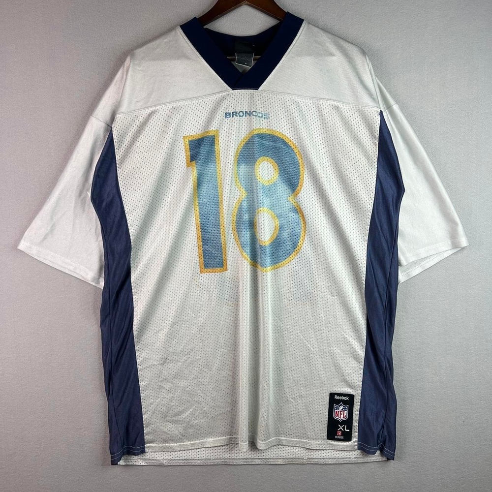 Denver Broncos Peyton Manning 18 NFL Football White Jersey XL